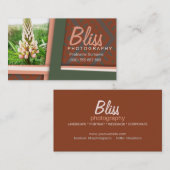 植物写真撮自然撮モダン写真テンプレート 名刺 (正面/裏面)