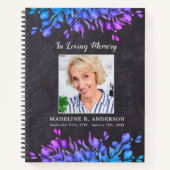 植物写真素朴記念葬祭招待帳 ノートブック (正面)