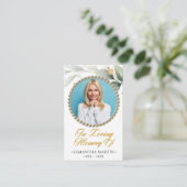 植物写真葬儀祈りの言葉カード 名刺 (スタンド正面)