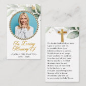 植物写真葬儀祈りの言葉カード 名刺 (正面/裏面)