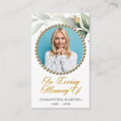 植物写真葬儀祈りの言葉カード 名刺 (正面)