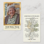 植物写真追悼式祈りの言葉カード 名刺 (正面/裏面)