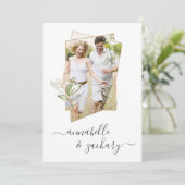 *~* 植物写真 + RSVP + QRコード AR6 ウェディング インビ 招待状 (スタンド正面)