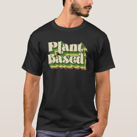 植物動力ビーガン植物ベースベジタリアン Tシャツ (正面)