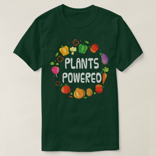 植物動力ビーガンTee植物ベースのベジタリアン男性 Tシャツ (デザイン正面)