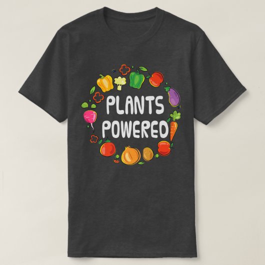 植物動力ビーガンTee植物ベースのベジタリアン男性 Tシャツ (デザイン正面)