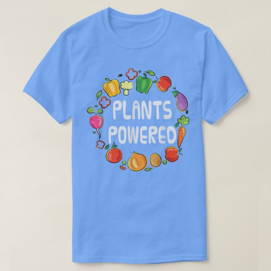 植物動力ビーガンTee植物ベースのベジタリアン男性 Tシャツ (デザイン正面)