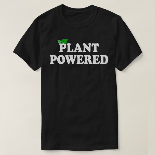 植物動力菜食主義プラントベースの食べ植物V Tシャツ (デザイン正面)