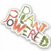 植物動力 – ビーガンライフスタイル – 健康食べな シール (正面)