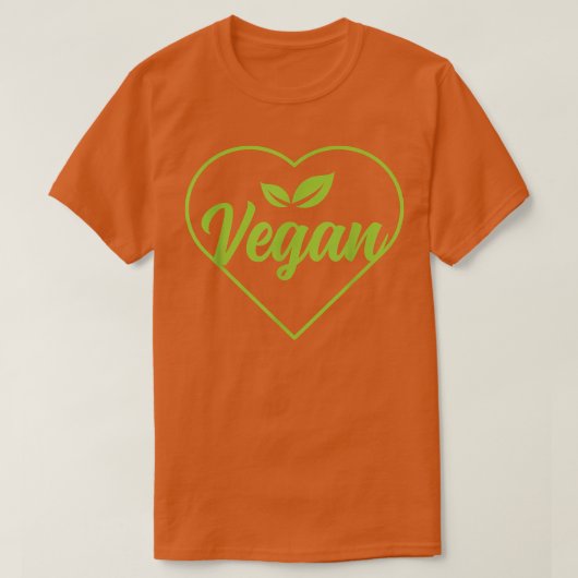 植物動揺してベースの草食植物ビーガンハートベジェ Tシャツ (デザイン正面)
