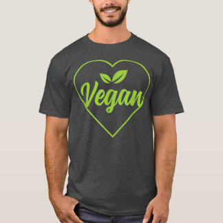 植物動揺してベースの草食植物ビーガンハートベジェ Tシャツ