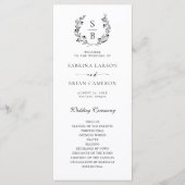 植物単図リース白黒プログラムカード メニュー (正面)