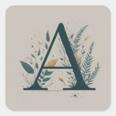 植物単図 スクエアシール (正面)