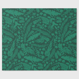 植物印モダン象包装紙 ラッピングペーパー