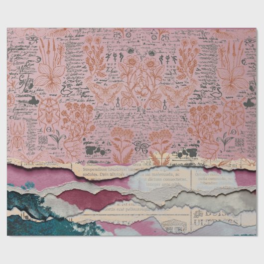 植物原稿の包装紙 ラッピングペーパー (フラット)