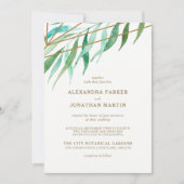 植物及び銅幾何学模様結婚の 招待状 (正面)
