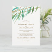 植物及び銅幾何学模様結婚の 招待状 (スタンド正面)