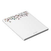 植物名図解入りの、写真付きのパーソナライズされた称 ノートパッド (アングル)