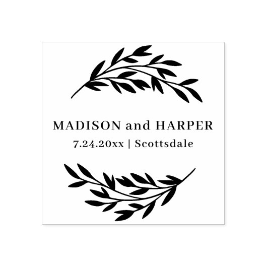 植物名結婚称及び年月日 ラバースタンプ (インプリント)