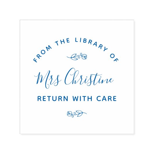 植物図書帳エレガント印 セルフインキングスタンプ (デザイン)