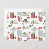 植物図書読館の模様 シーズンポストカード (正面/裏面)