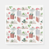 植物図書読館の模様 スタンダードランチョンナプキン (正面)