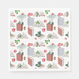 植物図書読館の模様 スタンダードランチョンナプキン