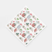 植物図書読館の模様 スタンダードランチョンナプキン (角)