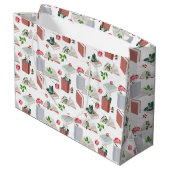 植物図書読館の模様 ラージペーパーバッグ (裏面アングル)