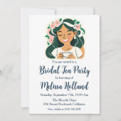 植物園でのお茶会　ブライダルシャワー 招待状 (正面)