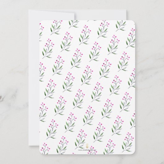 植物園での特別な休日ウェディング 保存の日付 セーブザデート (裏面)