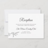 植物園のウェディング・レセプション用エンクロージャーカード 招待状 (正面)