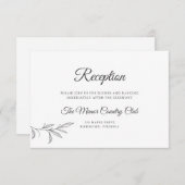 植物園のウェディング・レセプション用エンクロージャーカード 招待状 (正面/裏面)