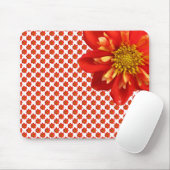 植物園のオレンジダリアの花 マウスパッド (マウス)