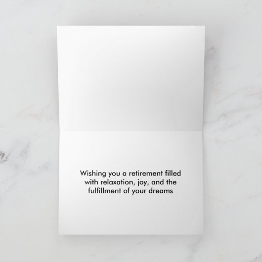 植物園のカエルの橋フォトリタイア カード (内部)