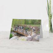 植物園のカエルの橋フォトリタイア カード (正面)