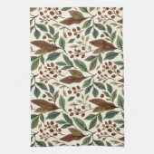 植物園のカフェ植物 キッチンタオル (縦)