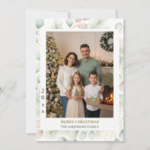 植物園のクリスマス家族写真年賀状 シーズンカード (正面)