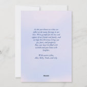 植物園のネイビーブルー フラワーフォトフレーム | クリスマス (裏面)