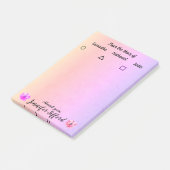 植物園のメモ帳からのママのメモ ポストイット (アングル)