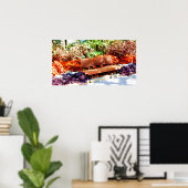 植物園の公園のベンチ ポスター (ホームオフィス)