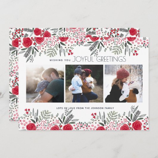 植物園の喜ばしい挨拶 | フォトカード シーズンカード (正面/裏面)