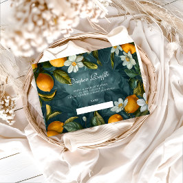 植物園の柑橘類のベイビーシャワーディパーくじ エンクロージャーカード