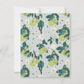 植物園の梨と蜂フローラ サンキューカード (裏面)