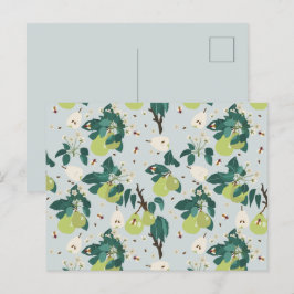 植物園の梨と蜂フローラ シーズンポストカード