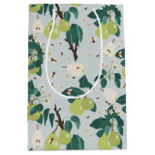 植物園の梨と蜂フローラ ミディアムペーパーバッグ (正面)