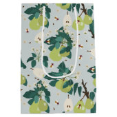 植物園の梨と蜂フローラ ミディアムペーパーバッグ (裏面)