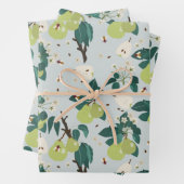 植物園の梨と蜂フローラ ラッピングペーパーシート (インサイチュ)