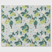 植物園の梨と蜂フローラ ラッピングペーパー (フラット)