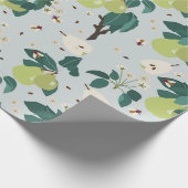 植物園の梨と蜂フローラ ラッピングペーパー (角)